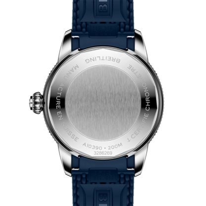 Breitling Superocean Heritage Automatic 36mm Unisex Watch Blue Rubber A10390161C1S1 - Image 2