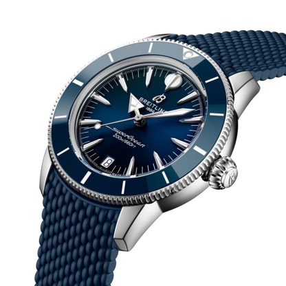 Breitling Superocean Heritage Automatic 36mm Unisex Watch Blue Rubber A10390161C1S1 - Image 3