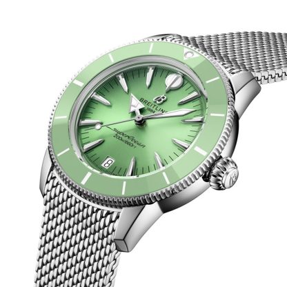 Breitling Superocean Heritage Automatic 36mm Unisex Watch Green A10390361L1A1 - Image 3