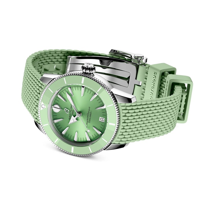 Breitling Superocean Heritage Automatic 36mm Unisex Watch Green Rubber A10390361L1S1 - Image 4