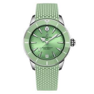 Breitling Superocean Heritage Automatic 36mm Unisex Watch Green Rubber A10390361L1S1