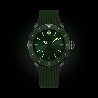 Breitling Superocean Heritage Automatic 36mm Unisex Watch Green Rubber A10390361L1S1 - Image 5