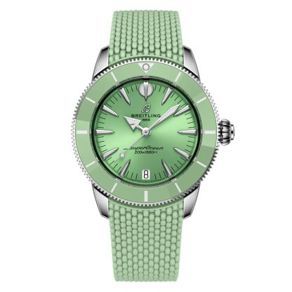 Breitling Superocean Heritage Automatic 36mm Unisex Watch Green Rubber A10390361L1S1