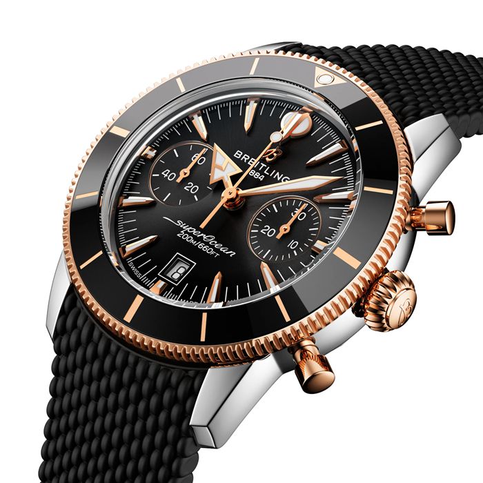 Breitling Superocean Heritage B01 Chronograph 42mm Mens Watch Black Rubber UB0156H11B1S1 - Image 3