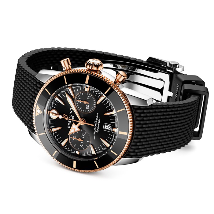 Breitling Superocean Heritage B01 Chronograph 42mm Mens Watch Black Rubber UB0156H11B1S1 - Image 4