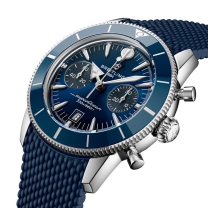 Breitling Superocean Heritage B01 Chronograph 42mm Mens Watch Blue Rubber AB0156161C1S1 - Image 3