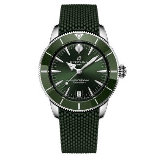 Breitling Superocean Heritage B31 Automatic 40mm Mens Watch Green Rubber AB3110361L1S1