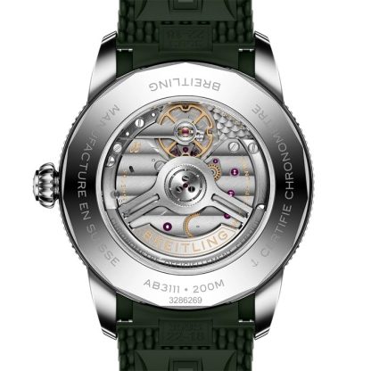 Breitling Superocean Heritage B31 Automatic 42mm Mens Watch Green Rubber AB3111361L1S1 - Image 2