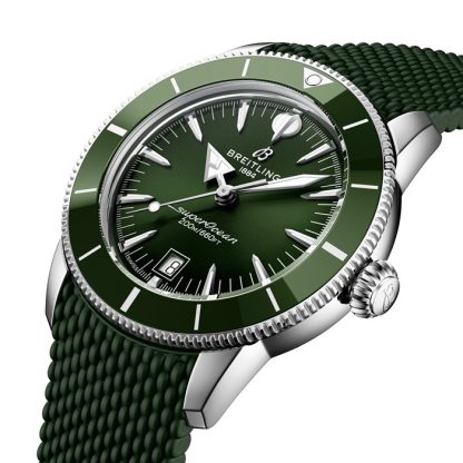 Breitling Superocean Heritage B31 Automatic 42mm Mens Watch Green Rubber AB3111361L1S1 - Image 3
