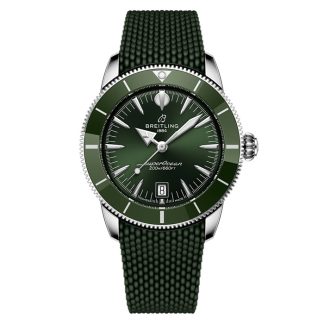 Breitling Superocean Heritage B31 Automatic 42mm Mens Watch Green Rubber AB3111361L1S1