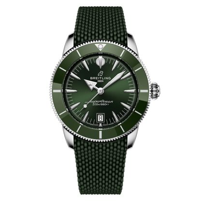 Breitling Superocean Heritage B31 Automatic 42mm Mens Watch Green Rubber AB3111361L1S1