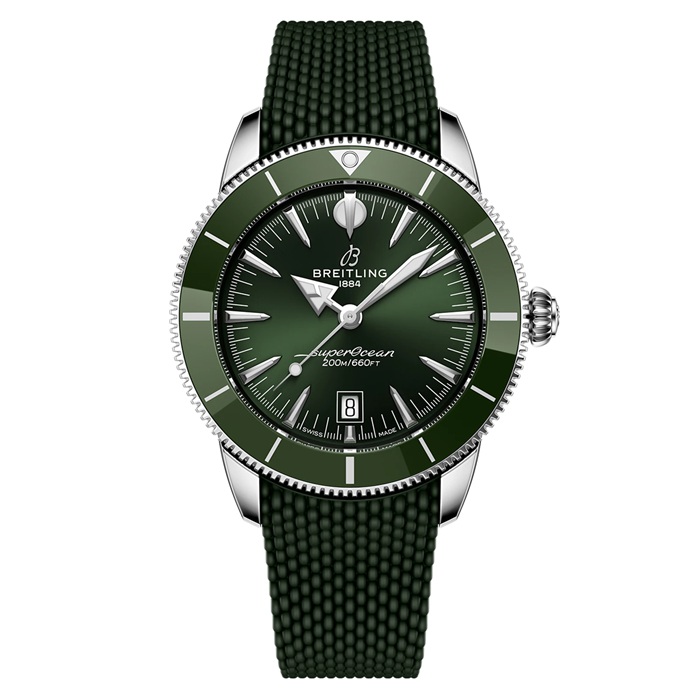 Breitling Superocean Heritage B31 Automatic 44mm Mens Watch Green Rubber AB3112361L1S1