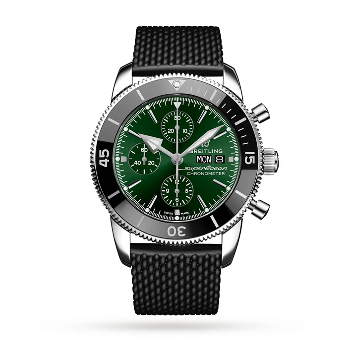 Breitling Superocean Heritage Chronograph 44 Stainless Steel Rubber Strap Watch A13313121L1S1