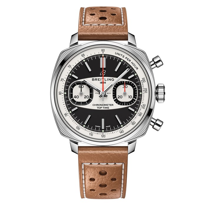 Breitling Top Time B01 Racing 38mm Mens Watch Brown Leather AB01771A1B1X1