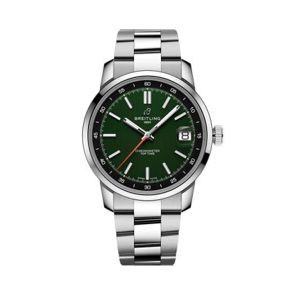 Breitling Top Time B31 38mm Mens Watch Green Stainless Steel AB3113171L1A1