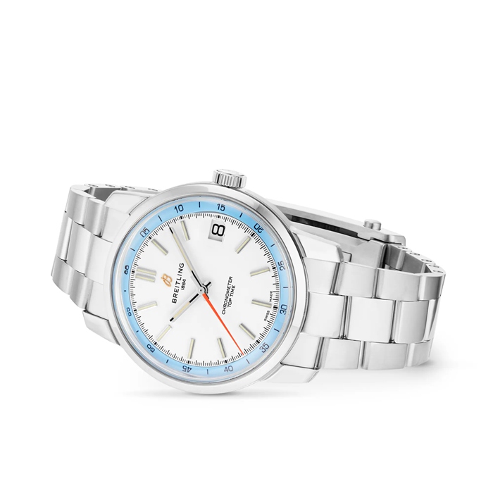Breitling Top Time B31 38mm Mens Watch White Stainless Steel AB3113281A1A1 - Image 3