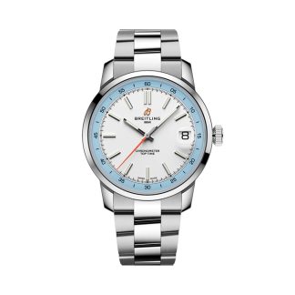 Breitling Top Time B31 38mm Mens Watch White Stainless Steel AB3113281A1A1