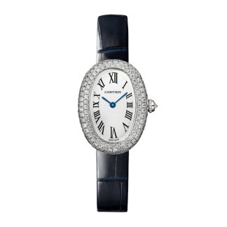 Cartier Baignoire Watch Small Model Quartz Movement 18K White Gold Case WJBA0049