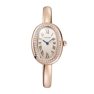 Cartier Baignoire Watch Small Model Size 16 Quartz Movement Rose Gold Case WJBA0042