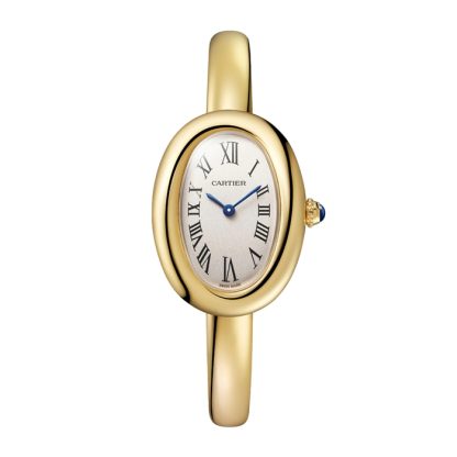 Cartier Baignoire Watch Small Model Size 17 Quartz Movement Yellow Gold Case WGBA0037