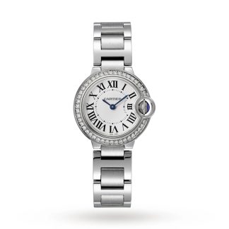 Cartier Ballon Bleu De Cartier Watch 28mm Quartz Movement Steel Diamonds W4BB0015