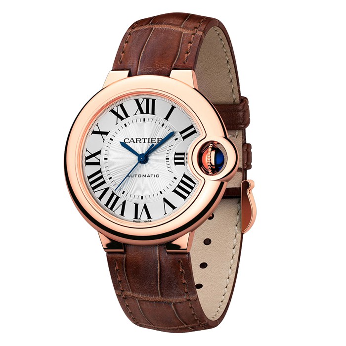 Cartier Ballon Bleu De Cartier Watch 33mm Automatic Movement Rose Gold Leather W6920097 - Image 2