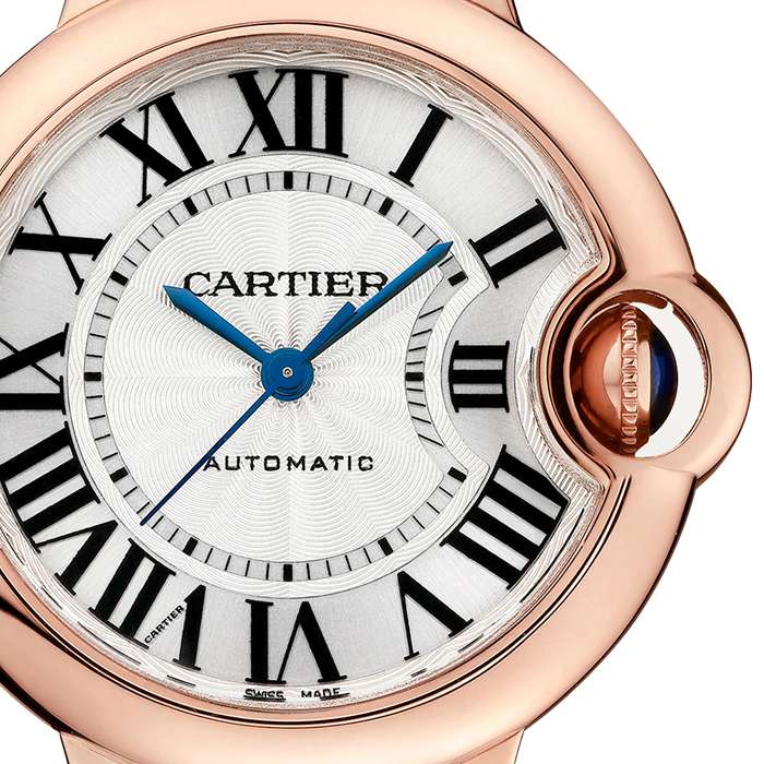 Cartier Ballon Bleu De Cartier Watch 33mm Automatic Movement Rose Gold Leather W6920097 - Image 3