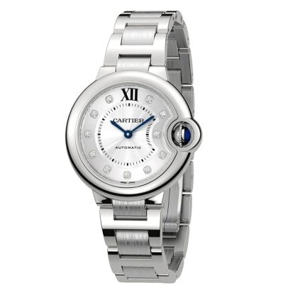Cartier Ballon Bleu De Cartier Watch 33mm Automatic Movement Steel Diamonds W4BB0021 - Image 2