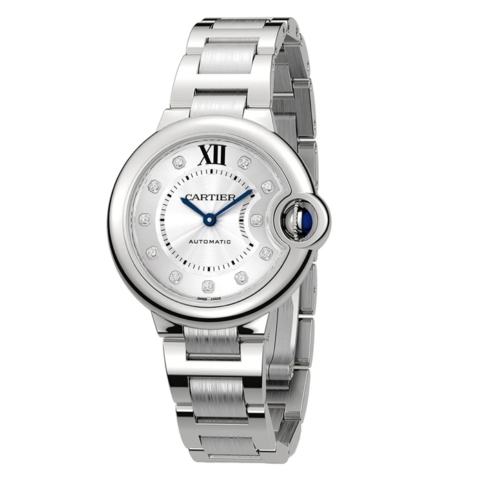 Cartier Ballon Bleu De Cartier Watch 33mm Automatic Movement Steel Diamonds W4BB0021 - Image 2