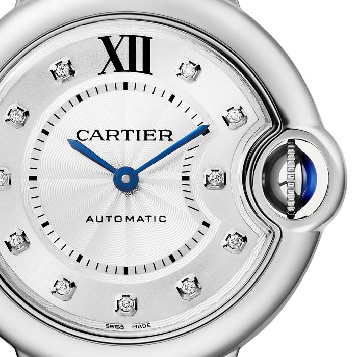 Cartier Ballon Bleu De Cartier Watch 33mm Automatic Movement Steel Diamonds W4BB0021 - Image 3