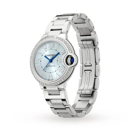 Cartier Ballon Bleu De Cartier Watch 33mm Automatic Movement Steel Diamonds W4BB0028 - Image 2