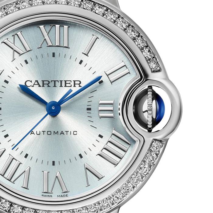 Cartier Ballon Bleu De Cartier Watch 33mm Automatic Movement Steel Diamonds W4BB0028 - Image 5