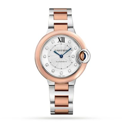 Cartier Ballon Bleu De Cartier Watch 33mm Mechanical Movement With Automatic Winding Steel Rose Gold W3BB0021