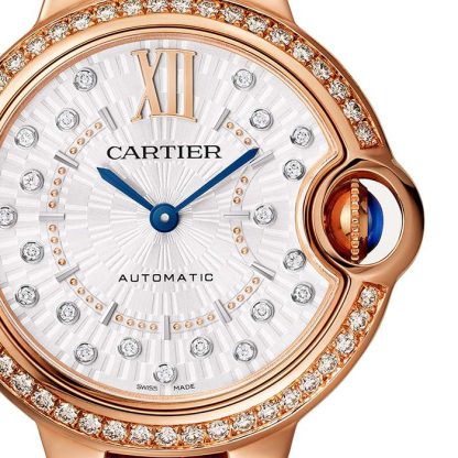 Cartier Ballon Bleu De Cartier Watch 33mm Self-Winding Mechanical Movement Rose Gold WJBB0080 - Image 3