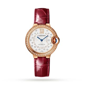 Cartier Ballon Bleu De Cartier Watch 33mm Self-Winding Mechanical Movement Rose Gold WJBB0080