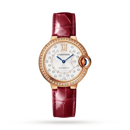 Cartier Ballon Bleu De Cartier Watch 33mm Self-Winding Mechanical Movement Rose Gold WJBB0080