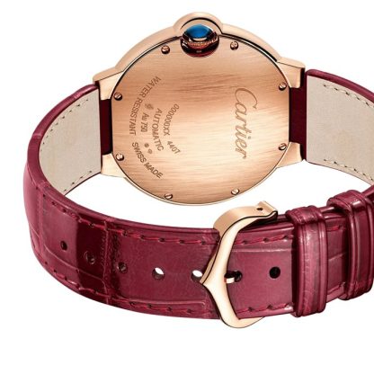 Cartier Ballon Bleu De Cartier Watch 36mm Automatic Mechanical Movement Rose Gold Diamonds Leather WJBB0081 - Image 3