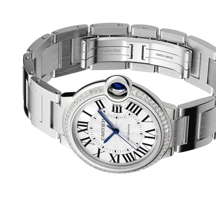 Cartier Ballon Bleu De Cartier Watch 36mm Mechanical Movement With Automatic Winding Steel W4BB0024 - Image 4