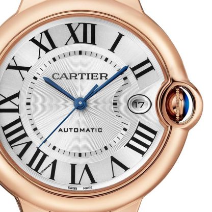 Cartier Ballon Bleu De Cartier Watch 40mm Automatic Movement Rose Gold Leather WGBB0035 - Image 2