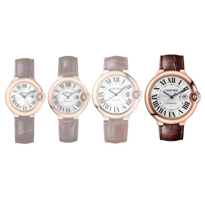 Cartier Ballon Bleu De Cartier Watch 42mm Automatic Movement Rose Gold Leather WGBB0030 - Image 4