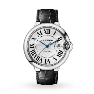 Cartier Ballon Bleu De Cartier Watch 42mm Steel Leather WSBB0026