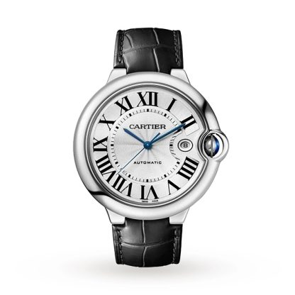 Cartier Ballon Bleu De Cartier Watch 42mm Steel Leather WSBB0026