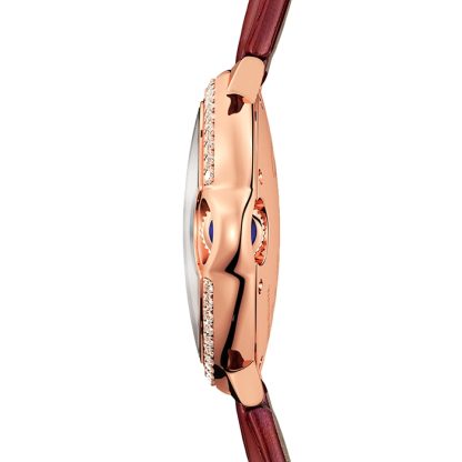 Cartier Ballon Bleu De Watch 33mm Rose Gold Diamonds Leather WJBB0033 - Image 4