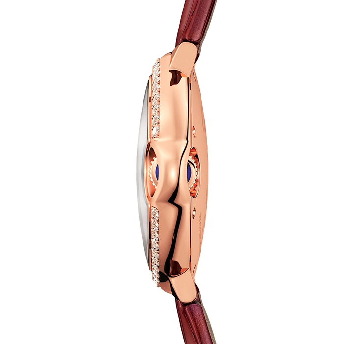 Cartier Ballon Bleu De Watch 33mm Rose Gold Diamonds Leather WJBB0033 - Image 4