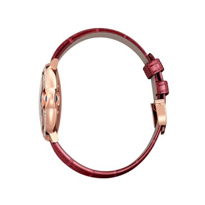 Cartier Ballon Bleu De Watch 33mm Rose Gold Diamonds Leather WJBB0033 - Image 5