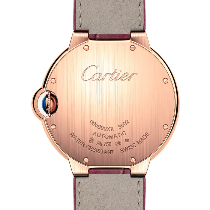 Cartier Ballon Bleu De Watch 36mm Rose Gold Diamonds Leather WJBB0034 - Image 5