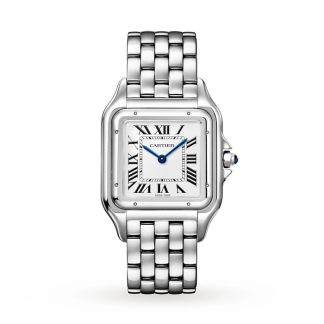 Cartier Panthère De Cartier Watch Large Model Quartz Movement Steel WSPN0011