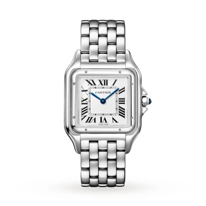 Cartier Panthère De Cartier Watch Large Model Quartz Movement Steel WSPN0016