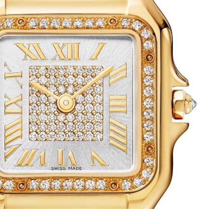 Cartier Panthère De Cartier Watch Medium Model Quartz Movement 18K Yellow Gold WJPN0043 - Image 5