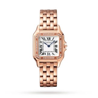 Cartier Panthere De Cartier Watch Medium Model Quartz Movement Rose Gold WJPN0009